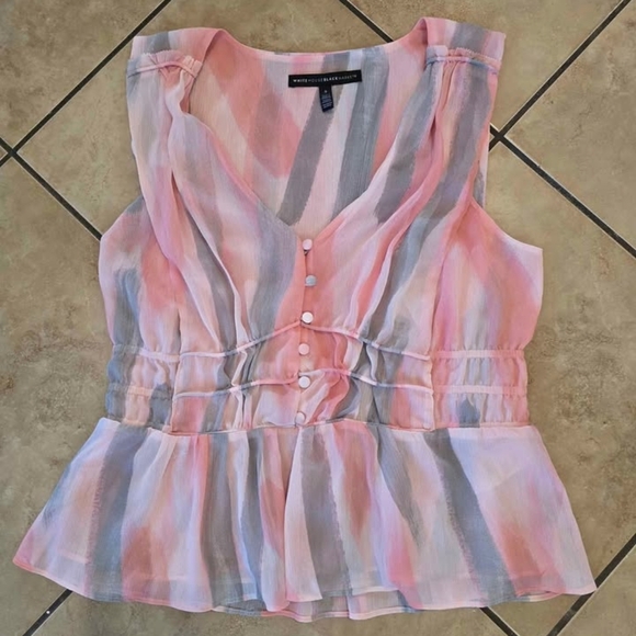 White House Black Market Tops - White House Black Market Multicolor Sleeveless Blouse